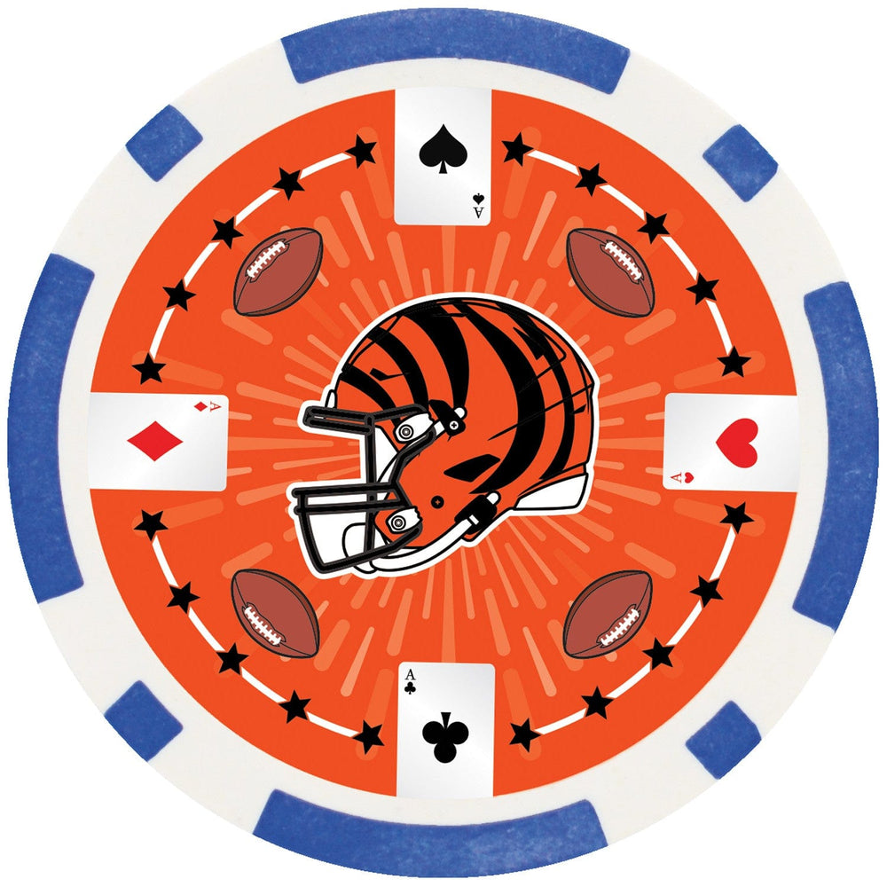 Cincinnati Bengals 100 Piece Poker Chips (ONLINE ORDER ONLY)