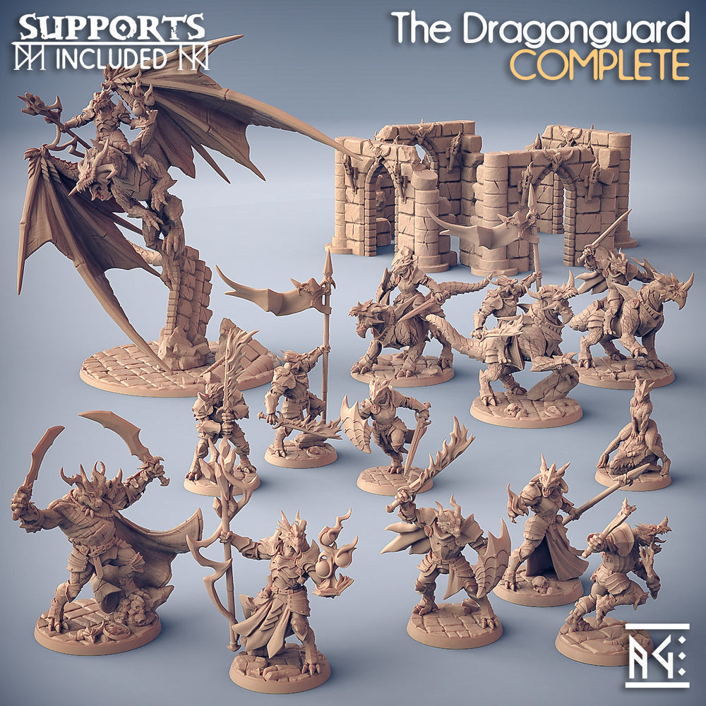3D Printed Artisan Guild The Lusty Draconian Maid Dragonguard Pinup The Dragonguard 28mm 32mm (Online Only)