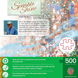 Sparkle & Shine - Holiday Festivities 500 Piece Glitter Jigsaw Puzzle (ONLINE ORDER ONLY)