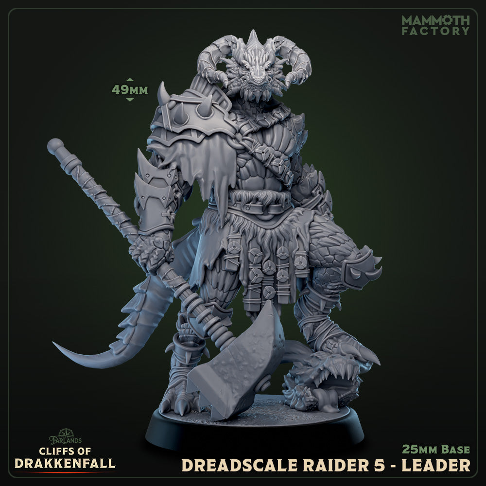 Dreadscale Raider: Sculpt 5 - Leader (Male Dragonborn Barbarian) (ONLINE ORDER ONLY)