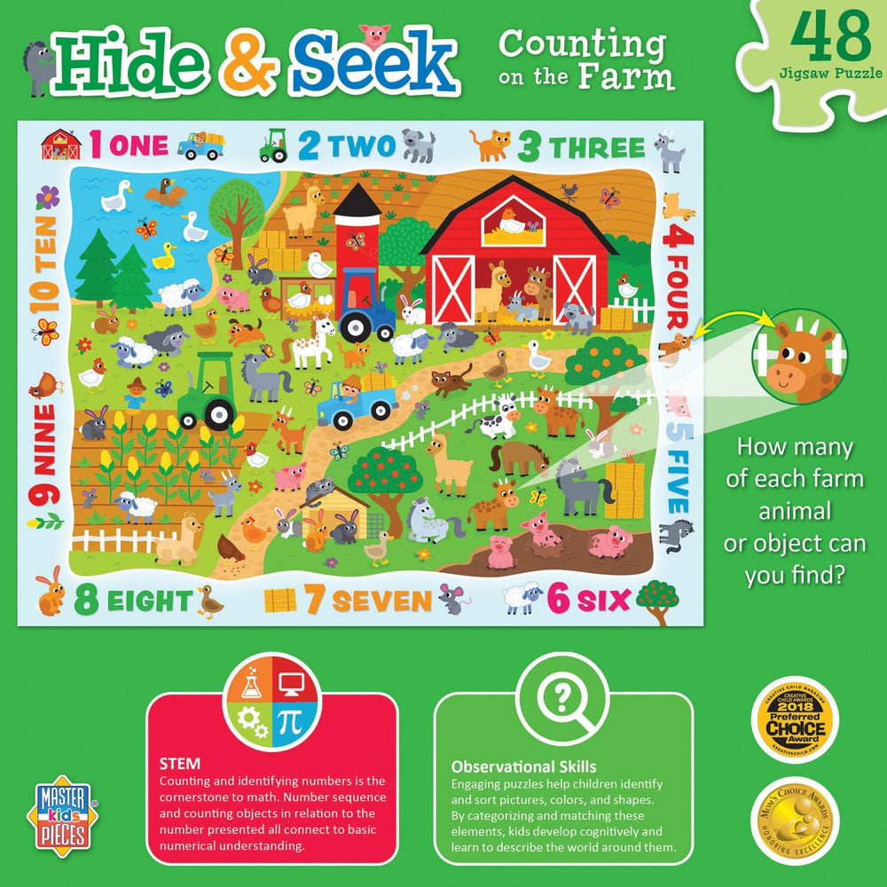 Hide & Seek - Counting on the Farm 48 Piece Jigsaw Puzzle (ONLINE ORDER ONLY)