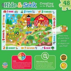 Hide & Seek - Counting on the Farm 48 Piece Jigsaw Puzzle