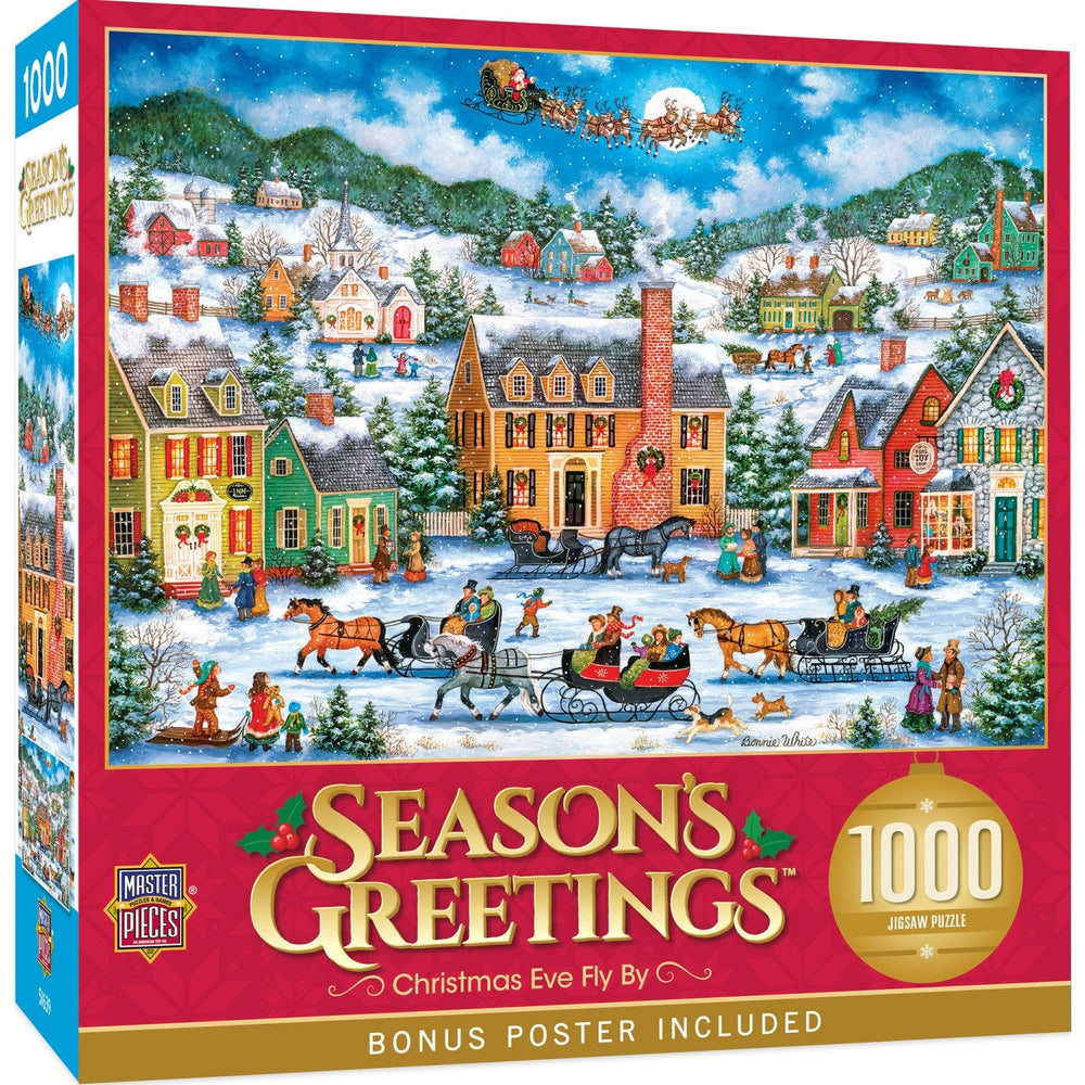 Season's Greetings - Christmas Eve Fly By 1000 Piece Jigsaw Puzzle (ONLINE ORDER ONLY)