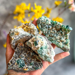 Druzy Dreams Pocket Fluorite Clusters (Color Change) Diana Maria Mine, Fluorescent Fluorite (ONLINE ORDER ONLY)