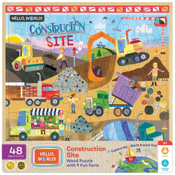 Hello, World! - Construction Site 48 Piece Wood Jigsaw Puzzle (ONLINE ORDER ONLY)