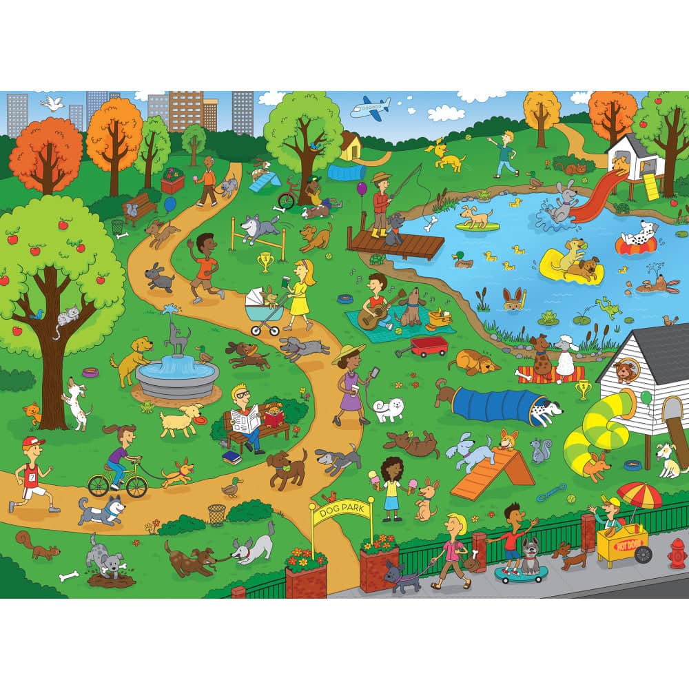 101 Things to Spot at the Dog Park 100 Piece Kids Jigsaw Puzzle (ONLINE ORDER ONLY)