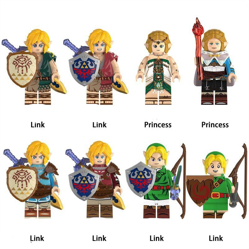 Link and Princess Zelda Minifigure 8-Pack – Legend Fantasy Adventure (ONLINE ORDER ONLY)