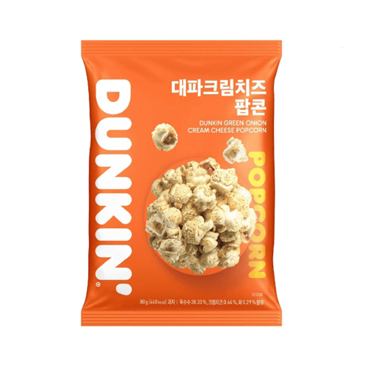 Dunkin Green Onion Cream Cheese Popcorn (75g)(Korea) (ONLINE ORDER ONLY)