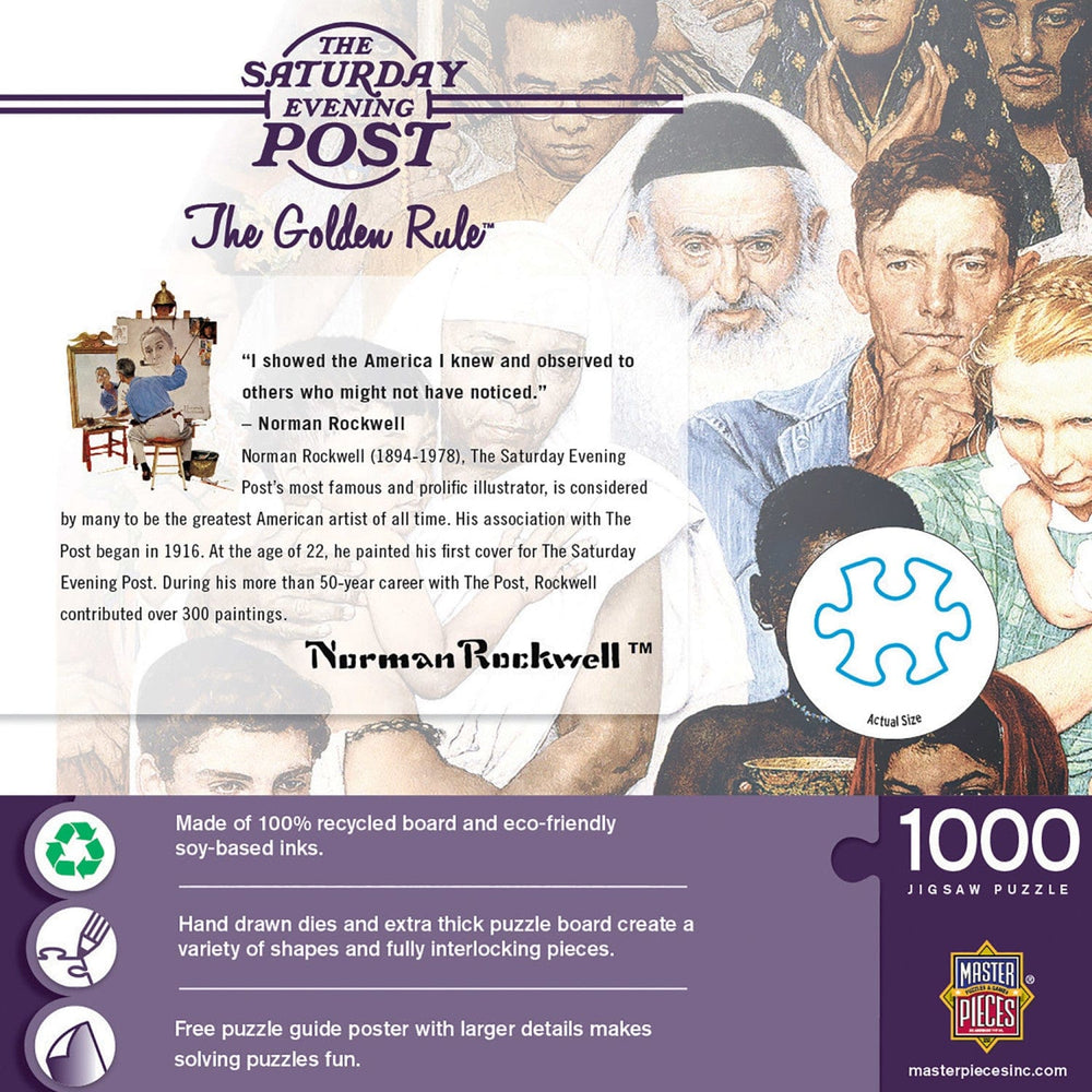Saturday Evening Post - The Golden Rule 1000 Piece Jigsaw Puzzle (ONLINE ORDER ONLY)