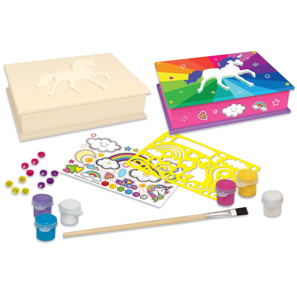 Unicorn Keepsake Box Wood Craft & Paint Kit (ONLINE ORDER ONLY)