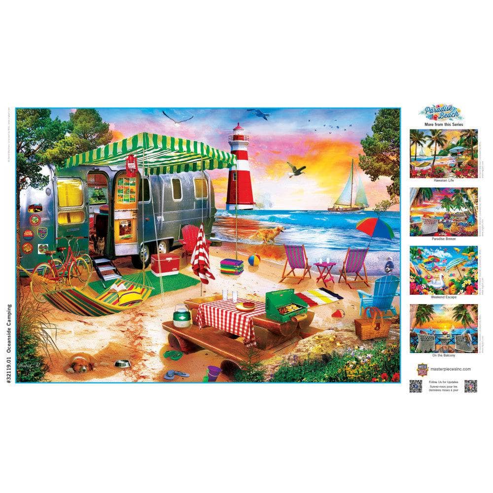 Paradise Beach - Oceanside Camping 500 Piece Jigsaw Puzzle (ONLINE ORDER ONLY)