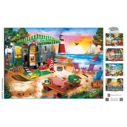 Paradise Beach - Oceanside Camping 500 Piece Jigsaw Puzzle (ONLINE ORDER ONLY)