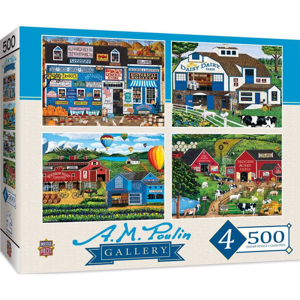 A.M. Poulin Gallery - 500 Piece Jigsaw Puzzles 4 Pack (ONLINE ORDER ONLY)