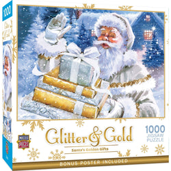 Glitter & Gold - Santa's Golden Gifts 1000 Piece Jigsaw Puzzle (ONLINE ORDER ONLY)