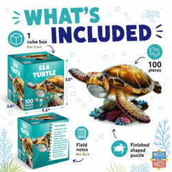 Sea Turtle 100 Piece Shaped Jigsaw Puzzle