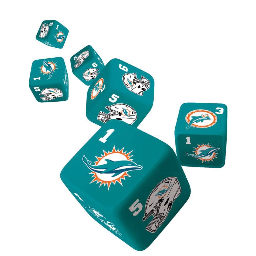 Miami Dolphins Dice Set - 19mm (ONLINE ORDER ONLY)
