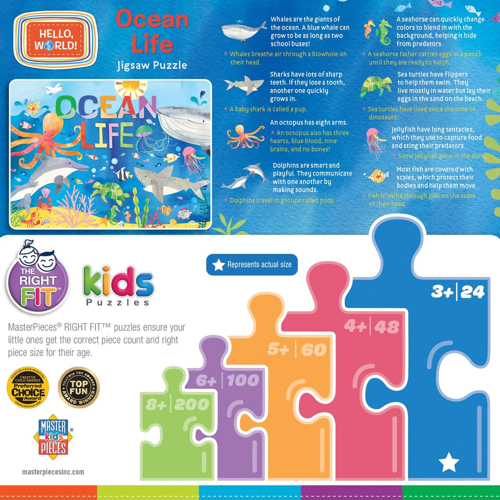 Hello, World! - Ocean Life 24 Piece Jigsaw Puzzle (ONLINE ORDER ONLY)