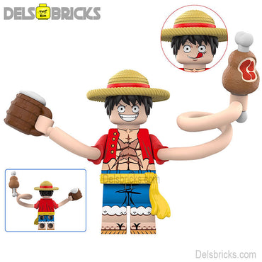 Monkey D Luffy stretched arms One Piece Lego Anime Minifigures (ONLINE ORDER ONLY)