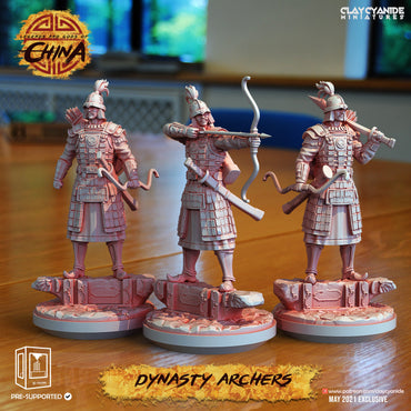 3D Printed Clay Cyanide Dynasty Archers Legends and Gods Of China 28 32 mm D&D (Online Only)