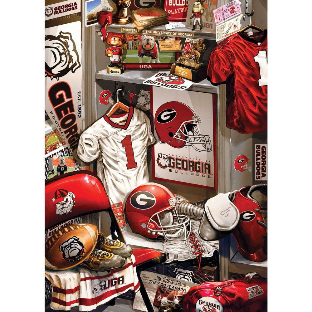 Georgia Bulldogs - Locker Room 500 Piece Jigsaw Puzzle (ONLINE ORDER ONLY)