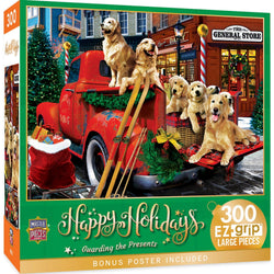 Happy Holidays - Guarding the Presents 300 Piece EZ Grip Jigsaw Puzzle (ONLINE ORDER ONLY)