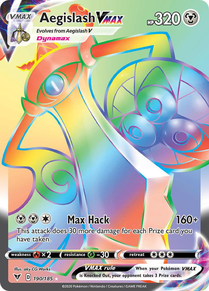 Aegislash VMAX (190/185) [Sword & Shield: Vivid Voltage] (Online Only)