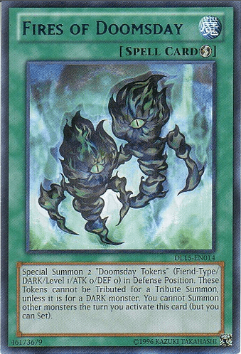 Fires of Doomsday (Blue) [DL15-EN014] Rare (ONLINE ORDER ONLY)