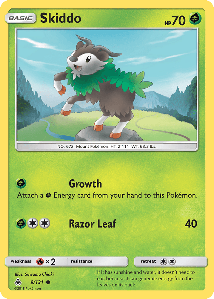 Skiddo (9/131) [Sun & Moon: Forbidden Light] (Online Only)