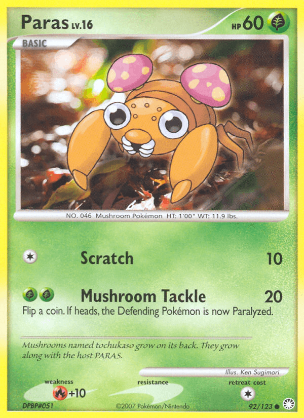 Paras (92/123) [Diamond & Pearl: Mysterious Treasures] (Online Only)