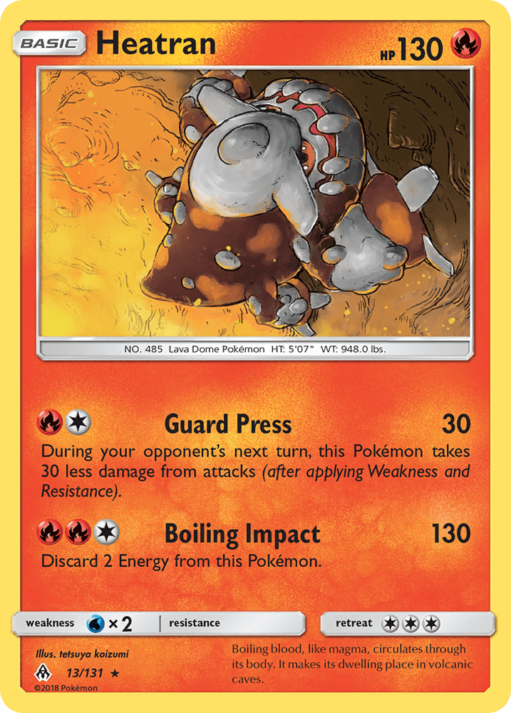 Heatran (13/131) [Sun & Moon: Forbidden Light] (Online Only)