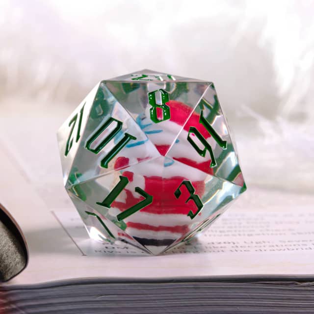 Masked Santa Holiday d20 Dice 33mm Christmas Dice (2021) (Online Only)