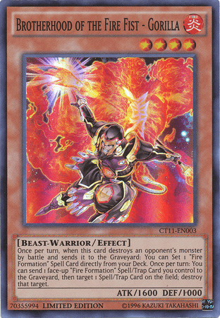Brotherhood of the Fire Fist - Gorilla [CT11-EN003] Super Rare (ONLINE ORDER ONLY)