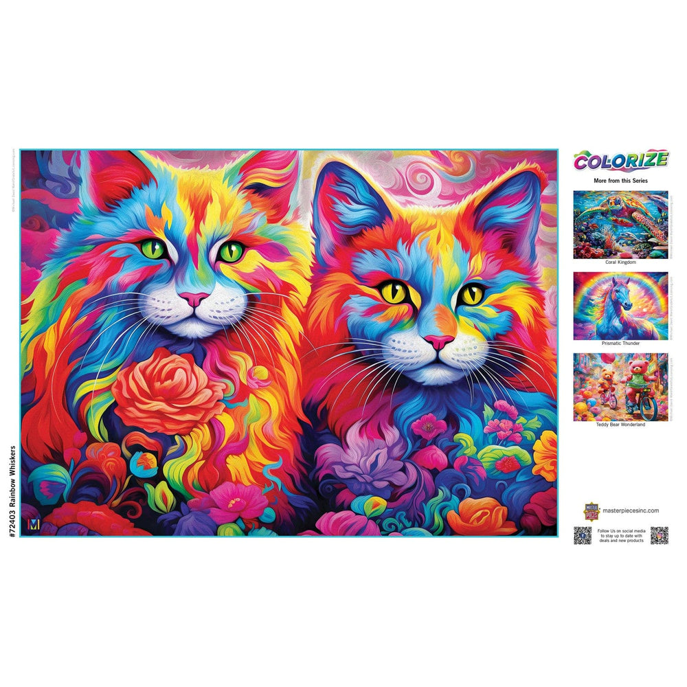 Colorize - Rainbow Whiskers 1000 Piece Jigsaw Puzzle (ONLINE ORDER ONLY)