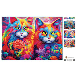 Colorize - Rainbow Whiskers 1000 Piece Jigsaw Puzzle (ONLINE ORDER ONLY)