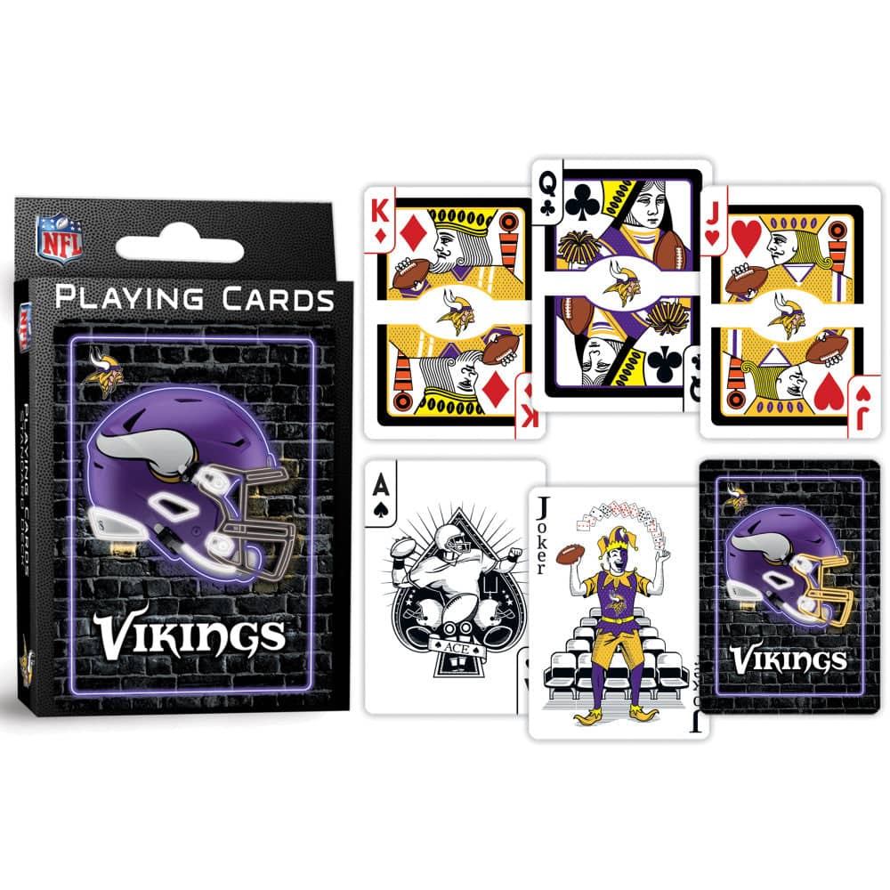 Minnesota Vikings Neon-Styled Playing Cards - 54 Card Deck (ONLINE ORDER ONLY)