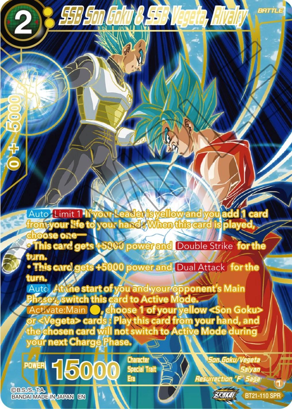 SSB Son Goku & SSB Vegeta, Rivalry (SPR) (BT21-110) [Wild Resurgence] (ONLINE ORDER ONLY)