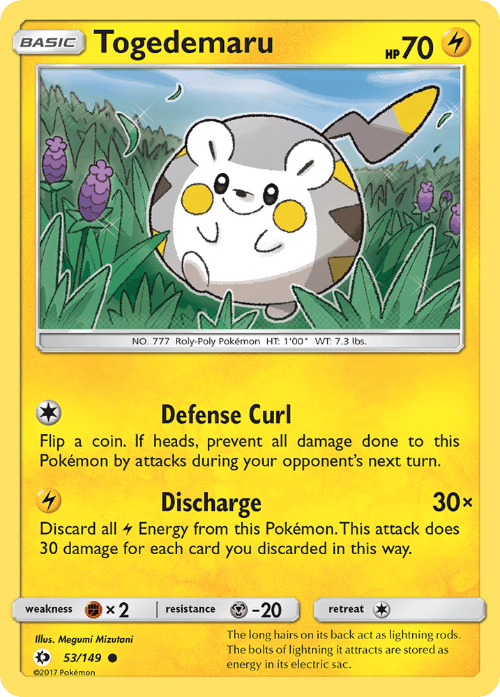 Togedemaru (53/149) [Sun & Moon: Base Set] (Online Only)