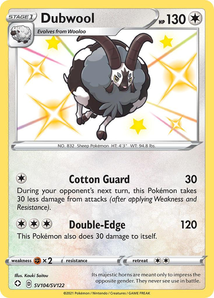 Dubwool (SV104/SV122) [Sword & Shield: Shining Fates] (Online Only)
