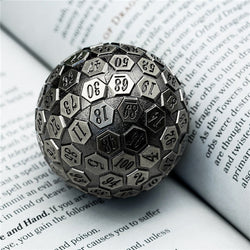 Silver Plated Ancient Metal d100 Dungeons and Dragons RPG (Online Only)
