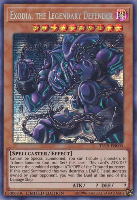 Exodia, the Legendary Defender [TN19-EN003] Prismatic Secret Rare (ONLINE ORDER ONLY)
