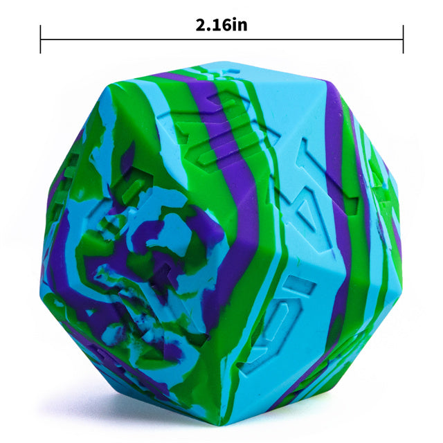 Large Wonderland Blue/Green Silicone d20 Dice 55mm | RPG Dice Novelty Piece (Online Only)