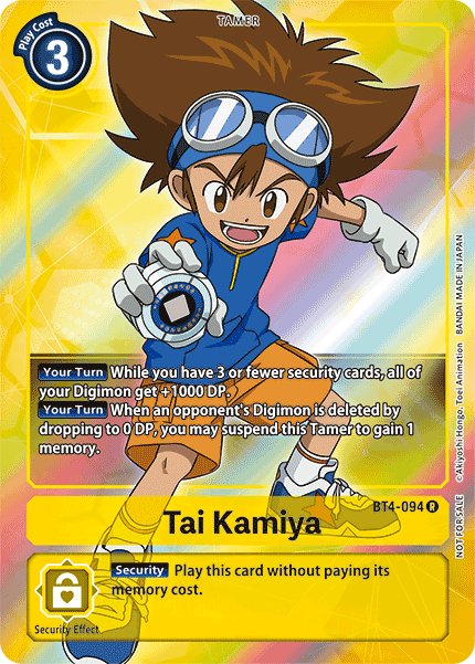 Tai Kamiya [BT4-094] (Buy-A-Box Promo) [Great Legend Promos] (ONLINE ORDER ONLY)