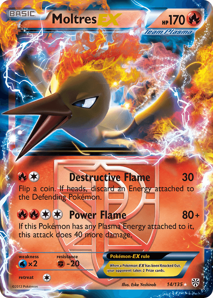 Moltres EX (14/135) [Black & White: Plasma Storm] (Online Only)