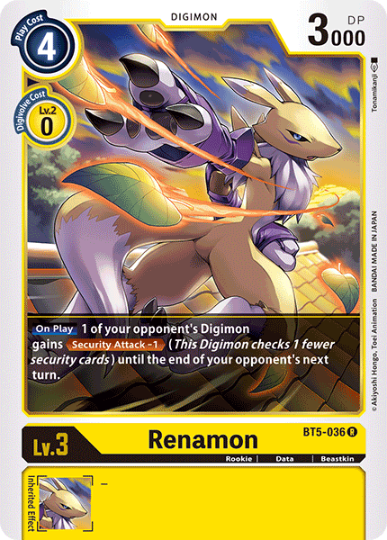 Renamon [BT5-036] [Battle of Omni] (ONLINE ORDER ONLY)