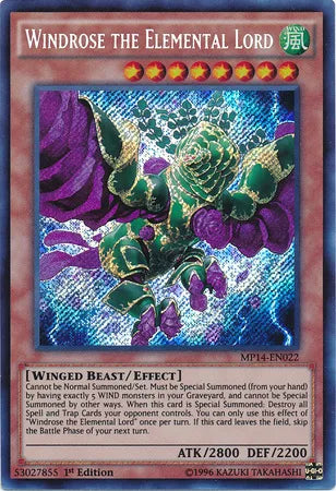Windrose the Elemental Lord [MP14-EN022] Secret Rare