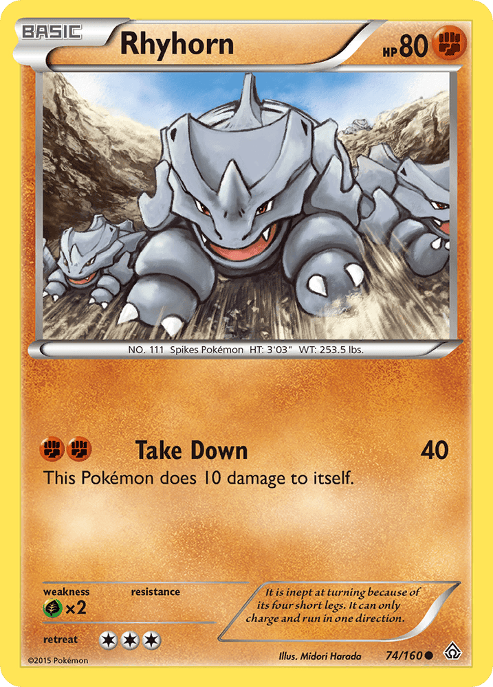 Rhyhorn (74/160) [XY: Primal Clash] (Online Only)