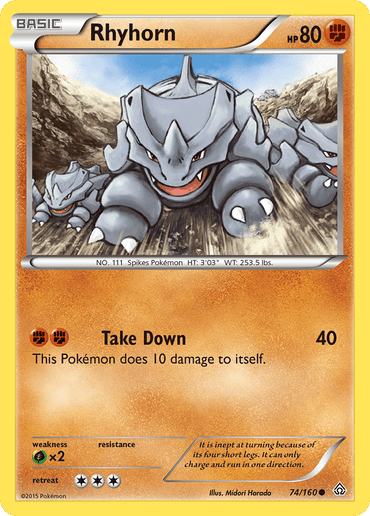 Rhyhorn (74/160) [XY: Primal Clash] (Online Only)