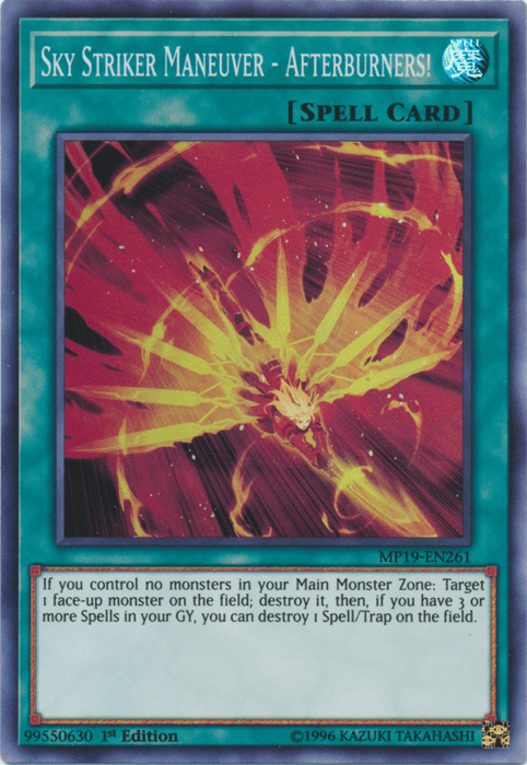 Sky Striker Maneuver - Afterburners! [MP19-EN261] Super Rare (ONLINE ORDER ONLY)