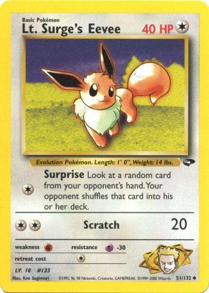 Lt. Surge's Eevee (51/132) [Gym Challenge Unlimited] (Online Only)