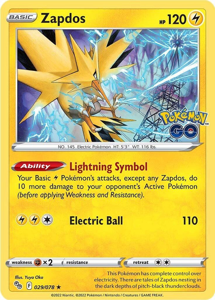 Zapdos (029/078) [Pokémon GO] (Online Only)